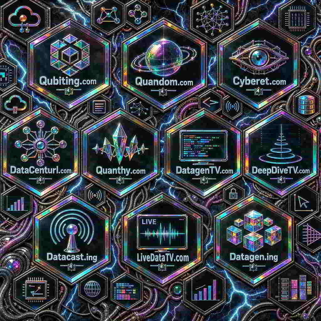 Quantum and data brand domain graphics